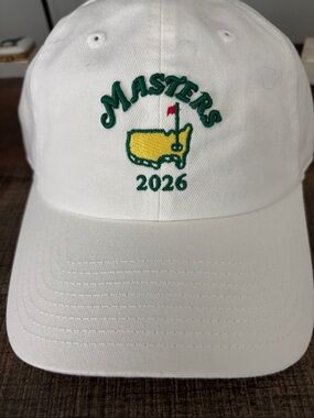 NWT Masters 2026 Embroidered White Golf Hat